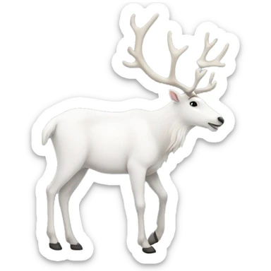 white-reindeer sticker