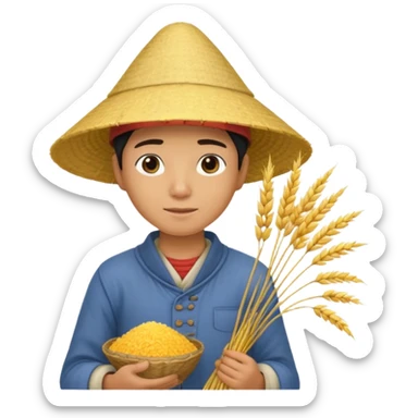 rice farmer sticker