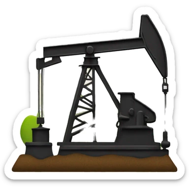 Pumpjack oil sticker