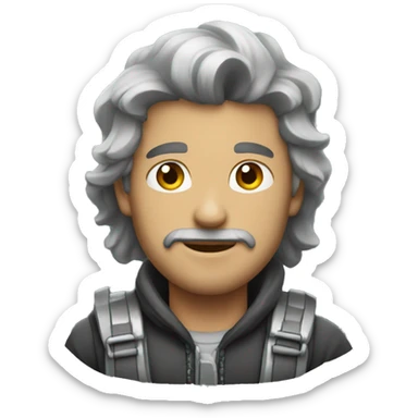 A GUY WITH STEEL ROAD sticker