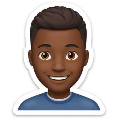 black hairdresser man sticker