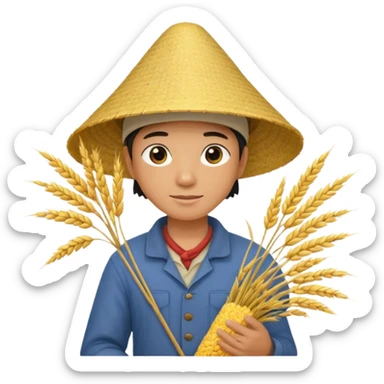 rice farmer sticker