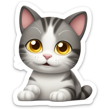 Cute cat watching Netflix sticker