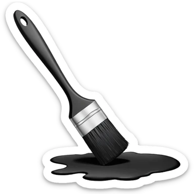 Visualize on-brand content — instantly. black white pallete preferred. brush painting on a canvas sticker