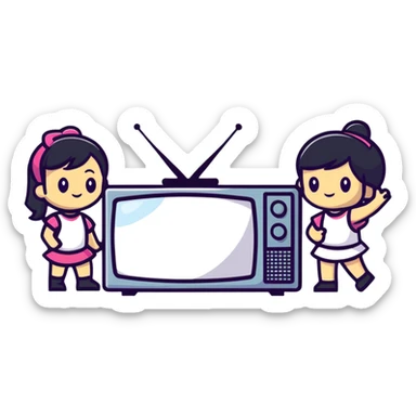 TV Girl band logo with vintage vibes sticker