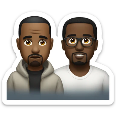 Kanye west and p diddy sticker