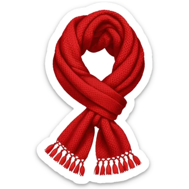 bufanda roja cruzada sticker