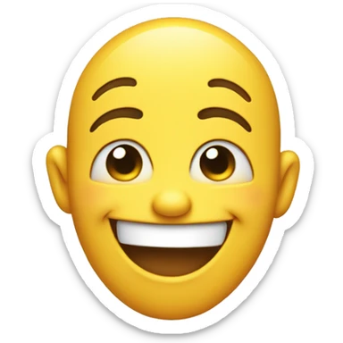 Laughing emoji in a playful, doodle style, with tears of joy and wide-open mouth.   sticker