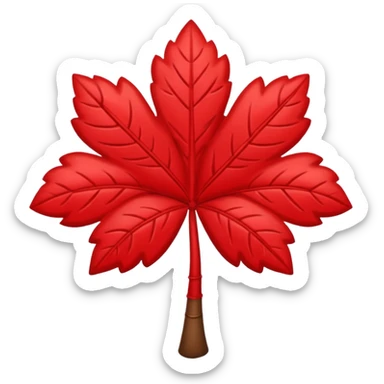 Un trébol de cinco hojas rojo sticker