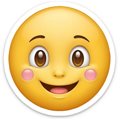 I'm making a website that generates English fairy tales, and I want to create an emoji to use for greeting in the intro. I want it to have a round, cute, and bubbly look that children will love. Please make a fitting emoji. sticker