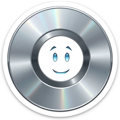 diamond CD emoji in minimalist style with a scratch sticker