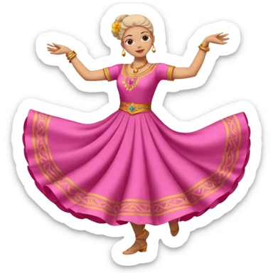 Bailarina rosada pero no de valet sino de bailes culturales sticker