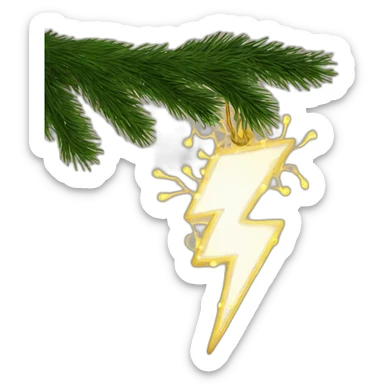 lightning garland for the Christmas tree sticker