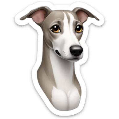 A whippet dog sticker