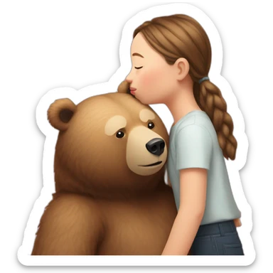 greta thunberg kisses the bear sticker
