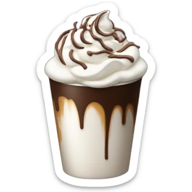 coffee with whipped cream and chocolate shavings sticker