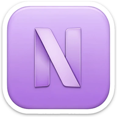 Netflix aesthetic "N" logo in pastel purple sticker