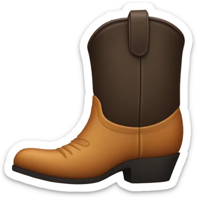 cowboy boot with ANDY on bottom sticker