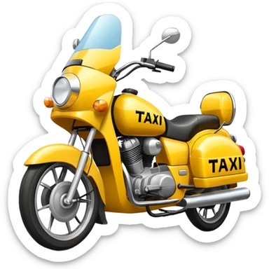 Un taxi que sea una moto y que ponga taxi y que sea una moto sticker