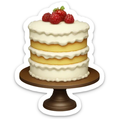 vintage white 3 layer cake  sticker
