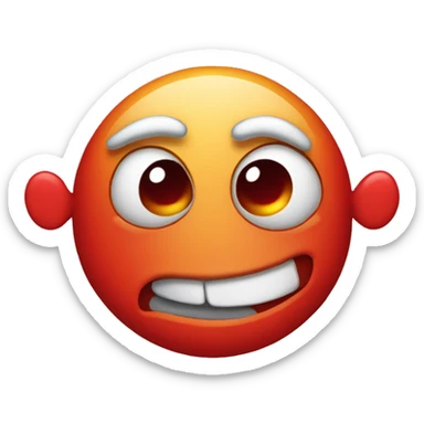 A red ❤️ emoji with eyes and a mouth, looking tipsy, as if drunken, with a playful and wobbly expression sticker