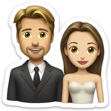 Brad Pitt and Angelina Jolie sticker