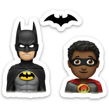 Batman next to robin sticker