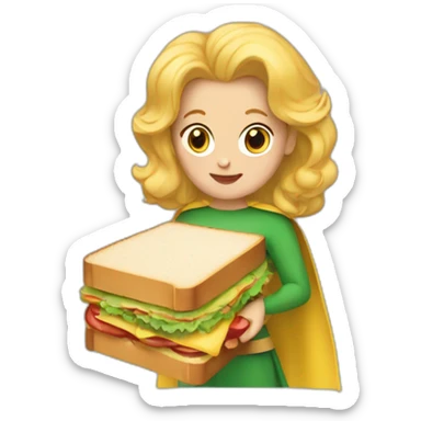 goldilocks-superhero-sandwich sticker