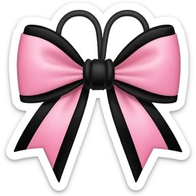 BLACKPINK-inspired gothic bow ,  hearts, black and pink, cute,  sticker