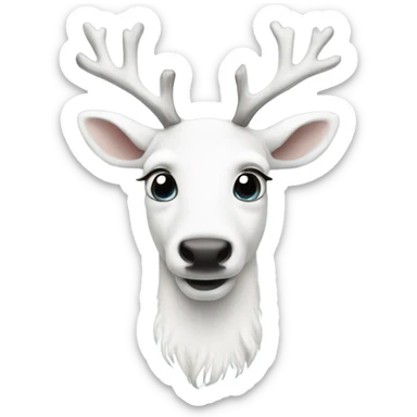 white-reindeer sticker