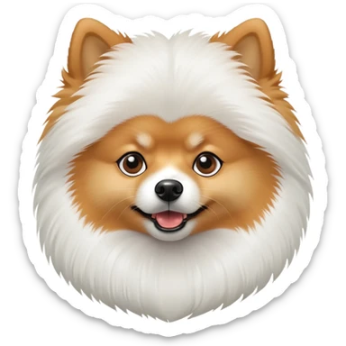German Spitz dog face sticker