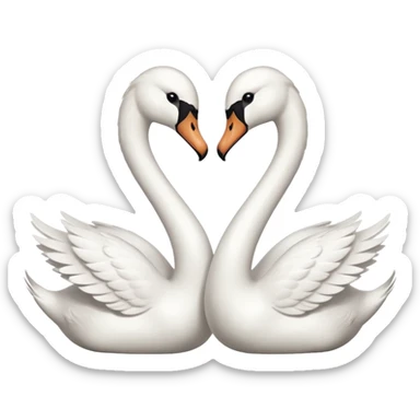 Two love swan  emoji sticker