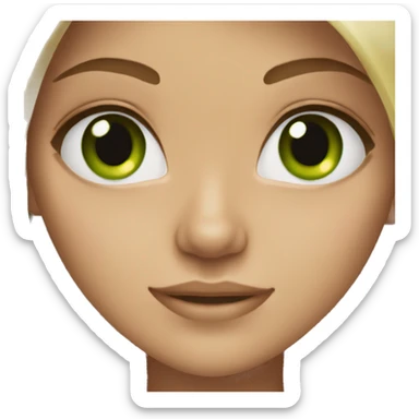 Girl with Green eyes dark blonde Haie sticker