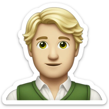 Full-length-fit-young-british-male-historian-with-blonde-hair-and-green-eyes sticker