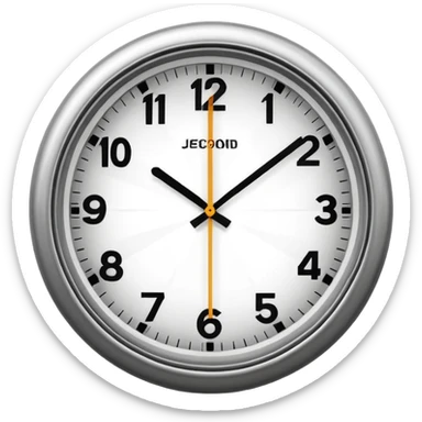 Close-up of a classic analog clock, the second hand stretched into motion blur, multiple ghosted positions showing rapid ticking, strong contrast and a sense of urgency sticker