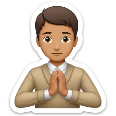 Like the left hand in horizontal and one hand bows for respecting someone  sticker