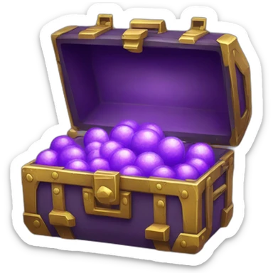 Pokemon Game LootCase Purple Chaotic Color Rich Treasure Legendary Epic Pokeballs and Pokemons Inside sticker