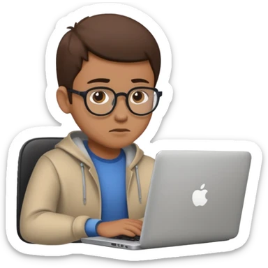 a person sitting straight and using laptop sticker