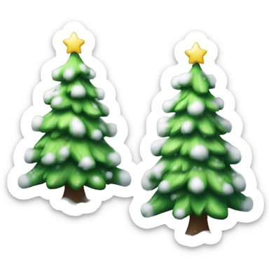 cute christmas tree snowy sticker