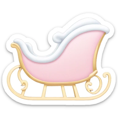 light pink sleigh sticker
