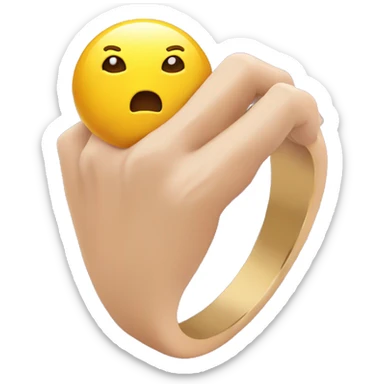 Bague pour les mains sur les dent sticker