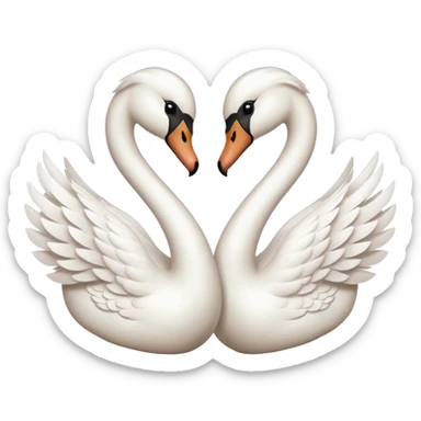 Two swan making a heart 💗 sticker