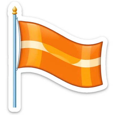 I want a flag made up of orange, light brown, white, sky blue, and blue. sticker