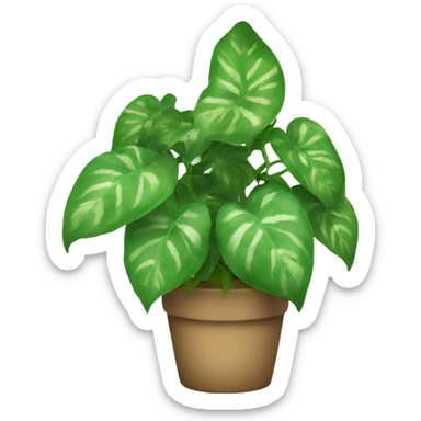 Pothos plant rainbow sticker