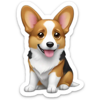 corgi pembrok tricolour sticker