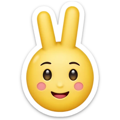 Make a regular blushed yellow emoji but with the middle finger  sticker