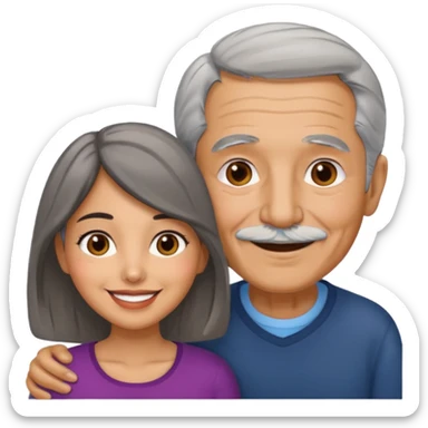 Latina with an old man together sticker