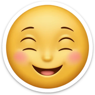 emoji yellow cute face smiling, remove the white part of the eyes sticker