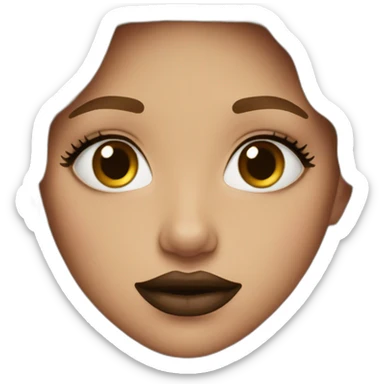the girl with the ugly caca brown lipstick sticker
