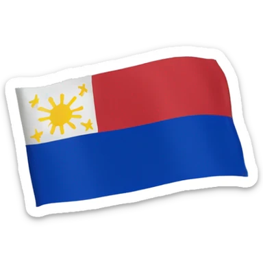 Generate Philippine flag but the color blue and red swap sticker
